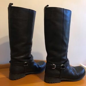 Authentic Coach knee-high black leather boots
